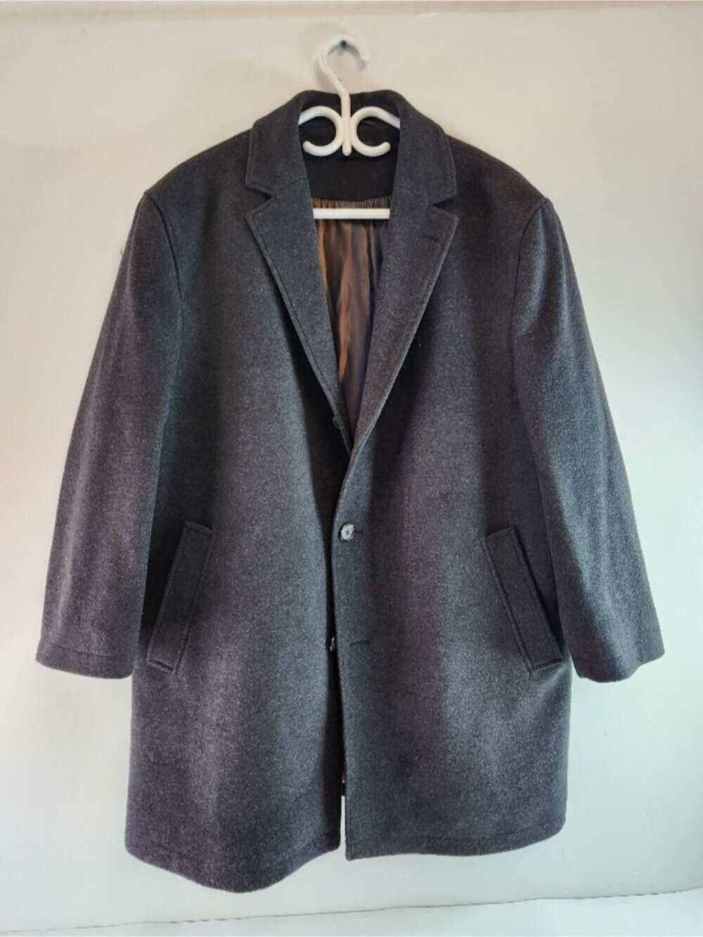 Stonehouse Mens Wool Blend Coat Size 44 Gray